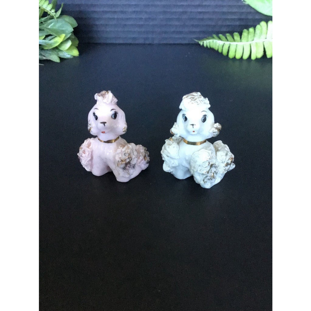 Vintage Spagetti Porcelain Poodles